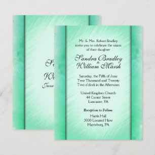 Elegante Class Green Wedding Einladungen
