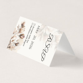 Elegante Classic Beige Magnolia RSVP-Karte