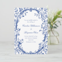 Elegante Classic Blue Country Blumenhochzeit