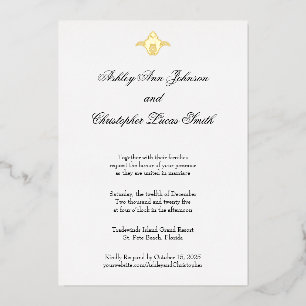 Elegante Classic Golden Foil Einladung
