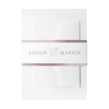 Elegante Classic Matt Rose Gold Blätter Hochzeit