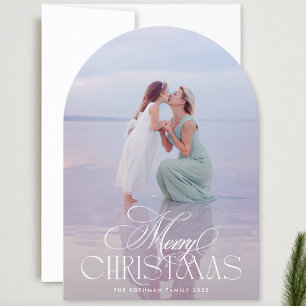 Elegante Classic MERRY Foto Weihnachtskarten Einladung