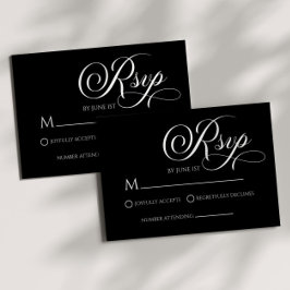 Elegante Classic Minimalistisch Wedding RSVP Card
