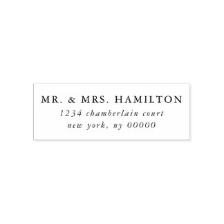 Elegante Classic Newlywed Wedding Rücksendeadresse Permastempel