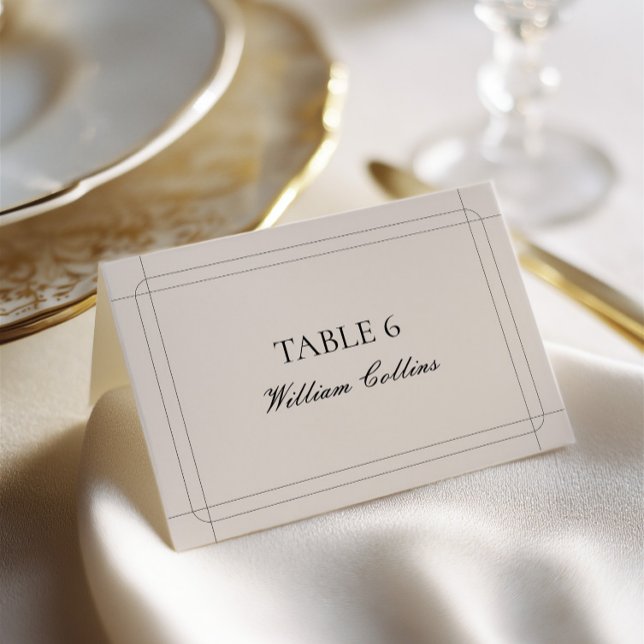 Elegante Classic Vintage Wedding Platzkarte Tischnummer (Elegant Classic Vintage Wedding Place Card)