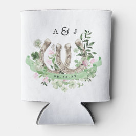 Elegante Clover Horseshoes Botanische Hochzeit Dosenkühler