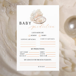 Elegante Coastal Pearl Baby Prection wünscht Karte