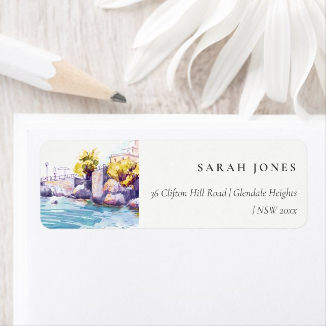 Elegante Coastal Sand Beach Rocky Seascape Adresse (Insitu)