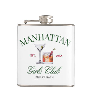Elegante Cocktails Green & Red Girl's Club Flachmann