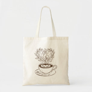 Elegante Coffee Heart Latte Art - Kaffeeliebe Des Tragetasche