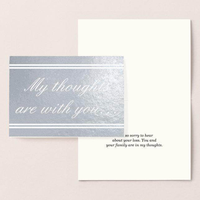 Elegante Condolences-Karte Folienkarte (Anzeige)