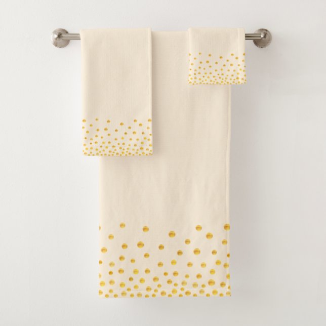 Elégante Confetti d'or sur le sable clair beige (En situation)