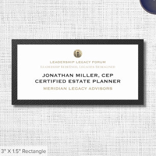 Elegante Convention Event Name Tag Namensschild