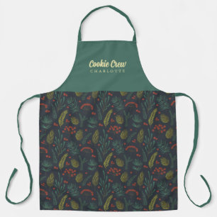 Elegante Cookie Crew Winter Botanische Schürze