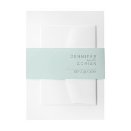 Elegante Coole Minte Minimal Moderne Einladung Einladungsbanderole
