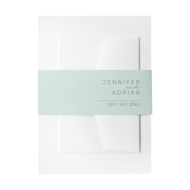 Elegante Coole Minte Minimal Moderne Einladung Einladungsbanderole (Vorderseite Beispiel)