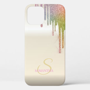 Elegante Coole Rainbow-Glitzer-Tropfen Case-Mate iPhone Hülle