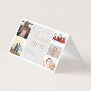 Elegante Coolste Mama je Gold-Script-Fotokarte