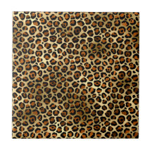 Elegante Copper Gold Leopard Animal Print