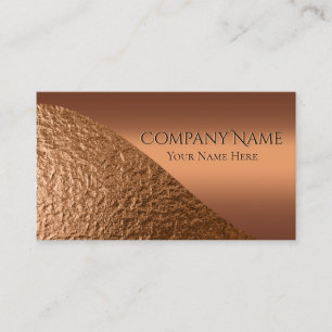 Elegante Copper Moderne Corporate Business Card Visitenkarte