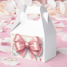 Elegante Coquette Pink Bow Baby Shower Girl Geschenkschachtel