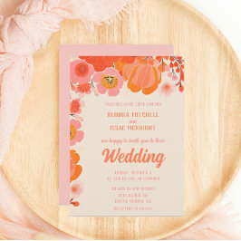 Elegante Coral Pink Peony Blume Einladung