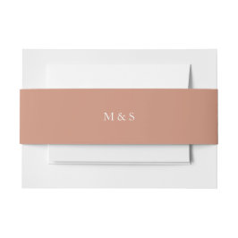 Elegante Coral Terracotta Wedding Einladungsbanderole