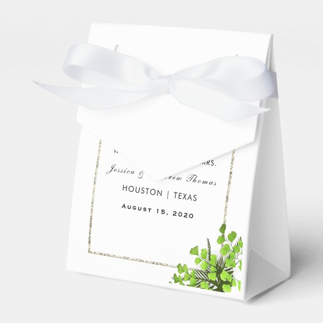 Elegante Corner Fern Dekoration Hochzeit Geschenkschachtel (Vorderseite)
