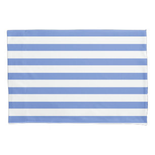 Elegante Cornflower Blue Streifen Kissenbezug