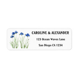 Elegante Cornflwers Wildblumen Hochzeit