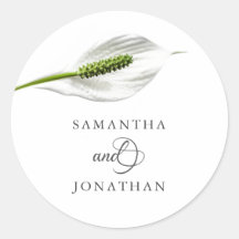 Elegante Cotton White Peace Lily Wedding