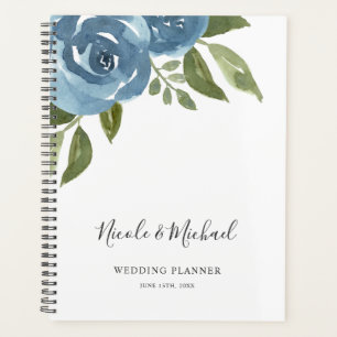 Elégante couleur bleu azur Mariage floral