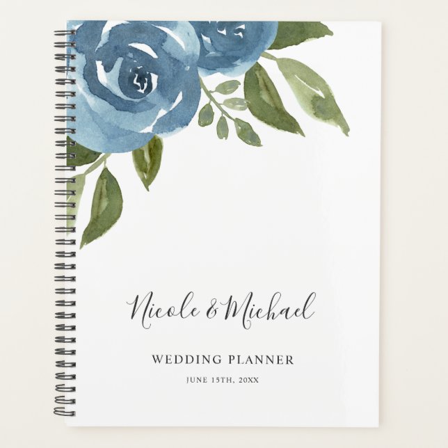 Elégante couleur bleu azur Mariage floral (Devant)