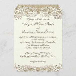 Elegante Country Wedding Einladung