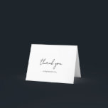 Elegante Couple Schwarz-weiß Script Dankeschön Car Dankeskarte<br><div class="desc">Elegante Paare gefaltet danke Karte. Gedruckt mit einem schönen schwarzen Script-Schriftart mit viel Platz für eine geschriebene oder gedruckte Nachricht. Diese Karte wird jedem das Gefühl geben,  geschätzt zu werden.</div>