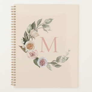 Élégante couronne de monogramme Rose