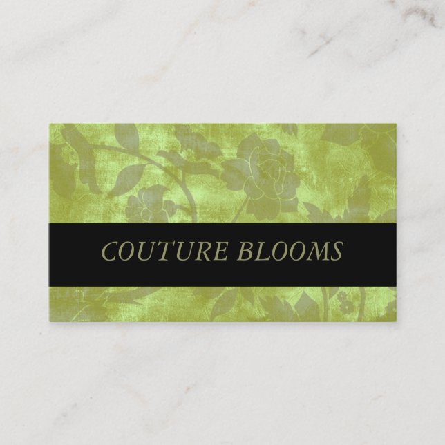Elegante Couture-Blumengeschäfts-Karte Visitenkarte (Vorderseite)