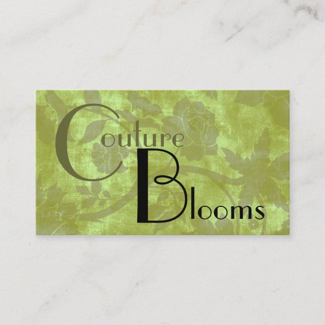 Elegante Couture-Blumengeschäfts-Karte Visitenkarte (Vorderseite)