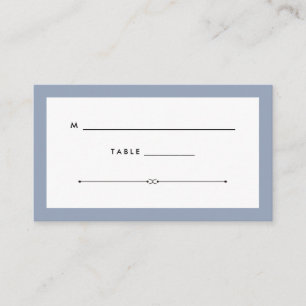 Elegante Couture Dusty Blue Wedding Escort Platzkarte