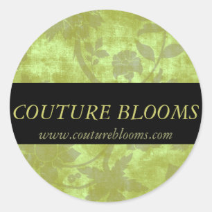 Elegante Couture Floral Business Sticker