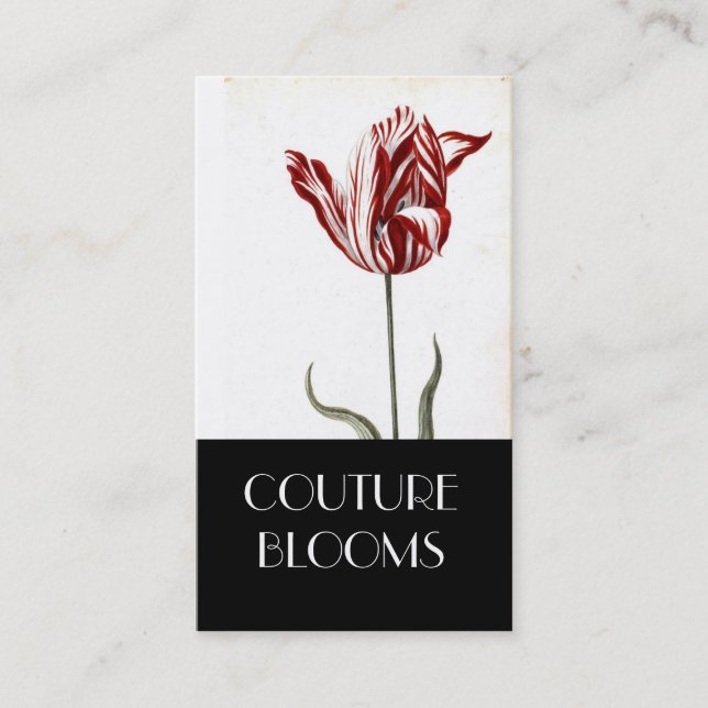 Elegante Couture-Floristen-Geschäfts-Karte Visitenkarte (Vorderseite)