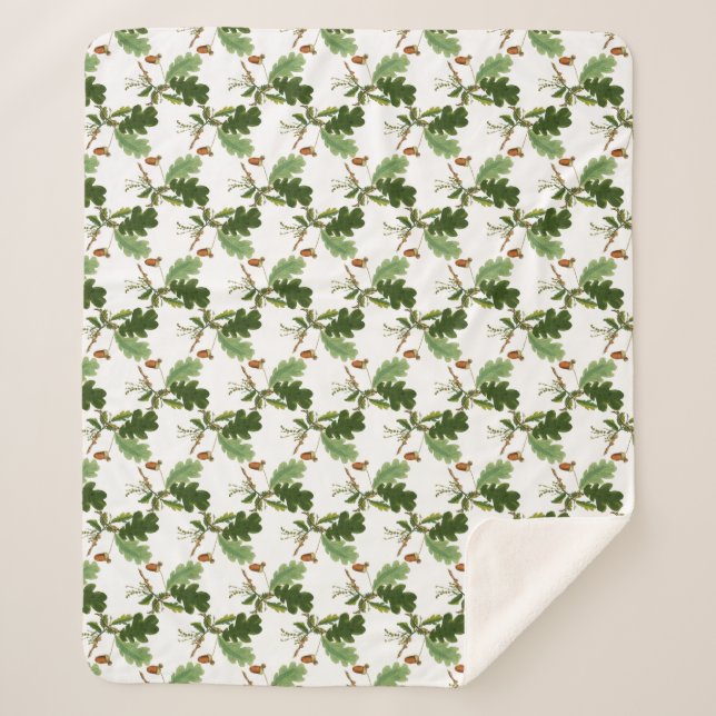 Élégante couverture en feuilles de chêne et en toi (Devant)