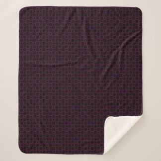 Élégante couverture Sherpa violet et noire classiq