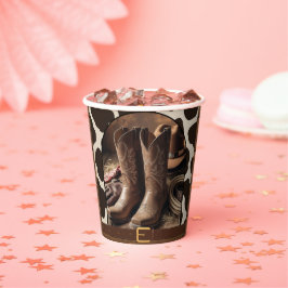 Elegante Cowgirl Boots Baby Shower Pappbecher