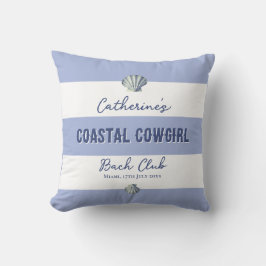 Elegante Cowgirl Soft Blue White Stripes an der Kü Kissen