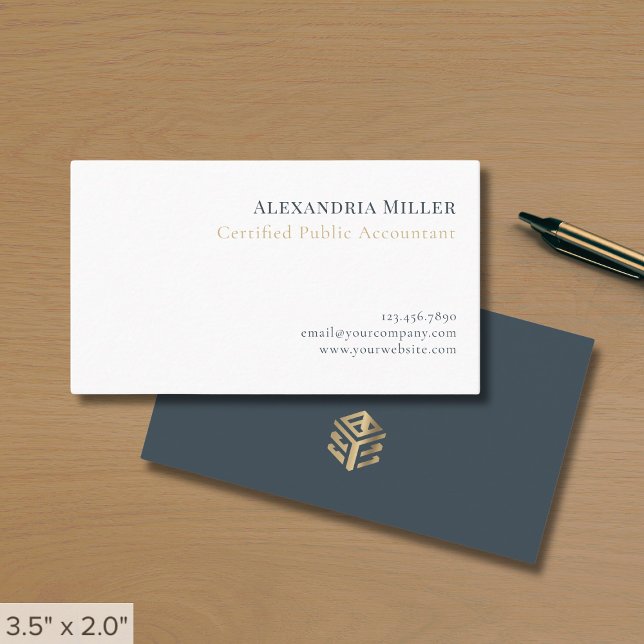 Elegante CPA für Minimalistische Buchhalter Visitenkarte (Von Creator hochgeladen)