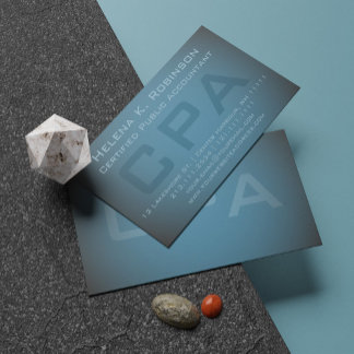 Elegante CPA zertifizierte Wirtschaftsprüfer Aquam Visitenkarte
