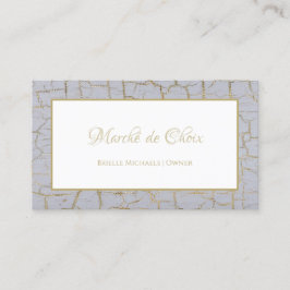Elegante Crackled Paint Gilded Gold Boutique Visitenkarte