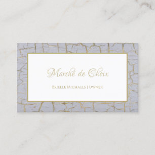 Elegante Crackled Paint Gilded Gold Boutique Visitenkarte
