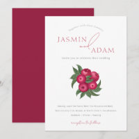 Elegante Cranberry-Apfel-Botanische Hochzeit